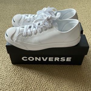 Converse Jack Purcell leather sneakers white size 7.5 women